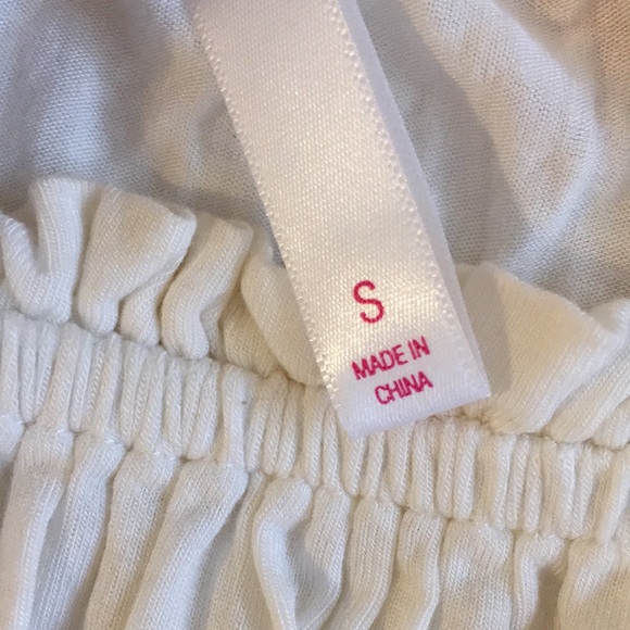 Exhilaration Ivory Floral Cuff Peasant Top Resale, Size Small Embroidered Floral - Picture 6 of 16